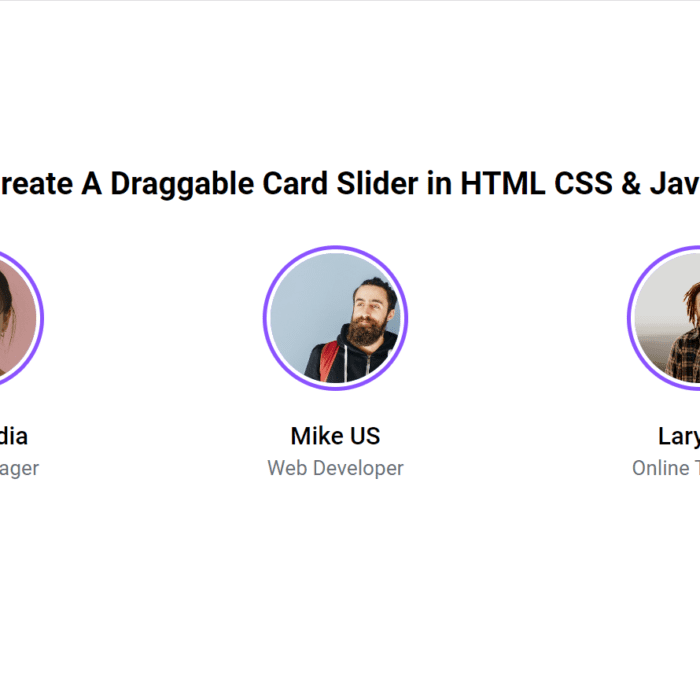 How To Create A Draggable Card Slider In HTML CSS JavaScript Devnote