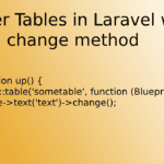 Alter Tables in Laravel with change method