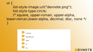CSS List Property With Example - Devnote