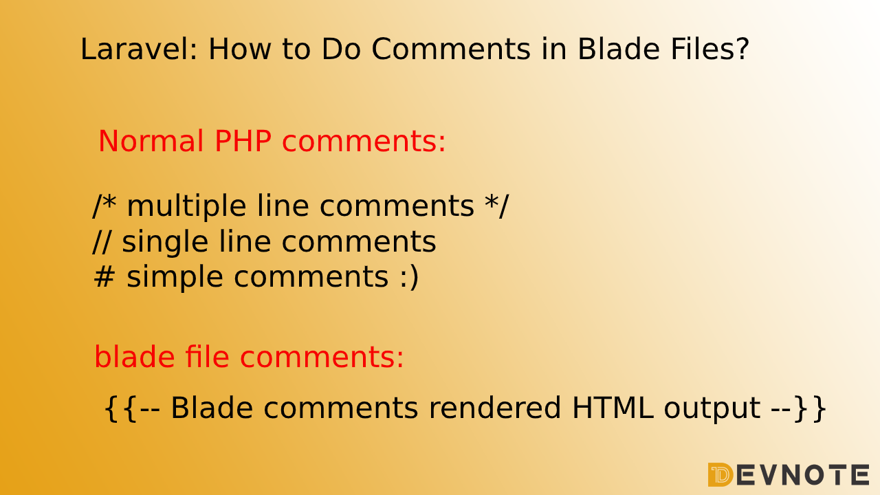 Blade file comments