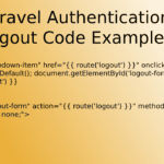 Laravel Authentication Logout Code Example