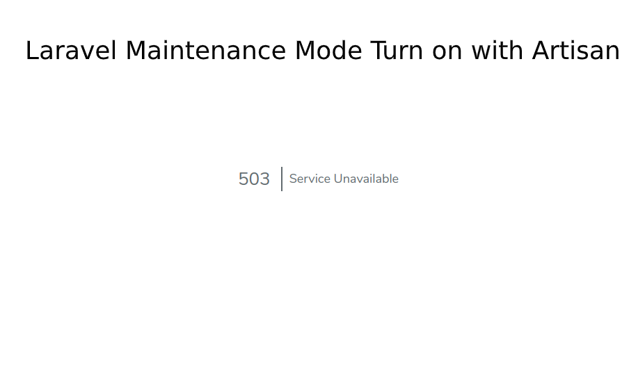 maintenance mode