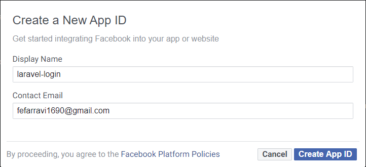 Laravel Facebook Login