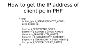 Get ip address