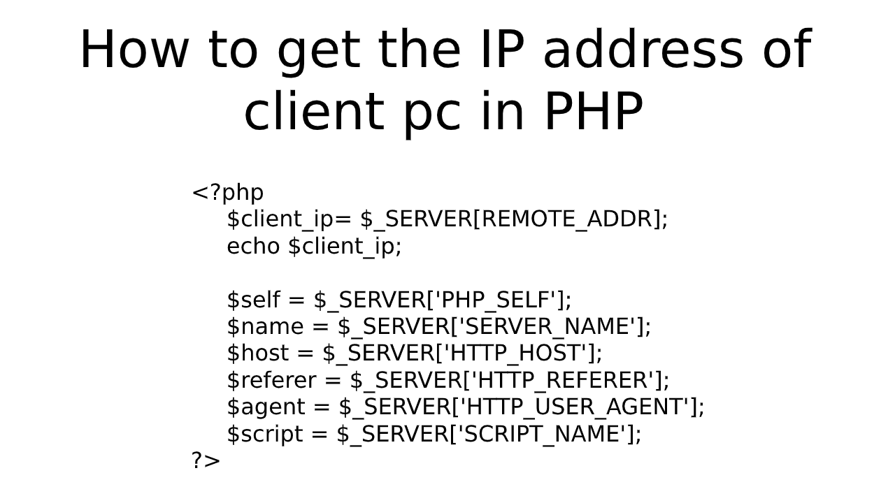 Get ip address