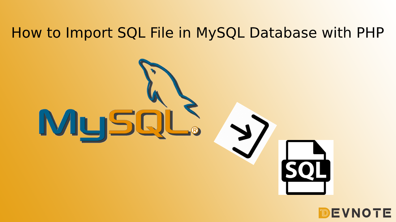 How to Import SQL File in MySQL Database with PHP