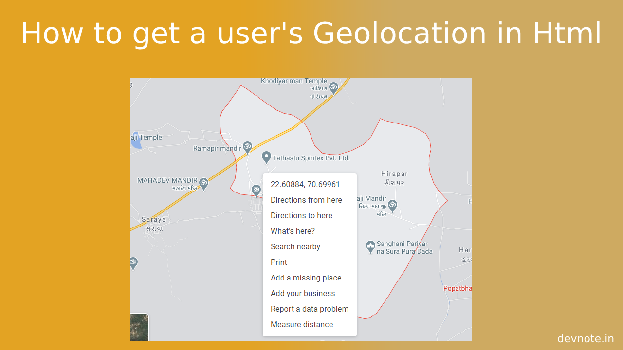 How to get a user's Geolocation in Html
