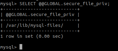 secure file priv
