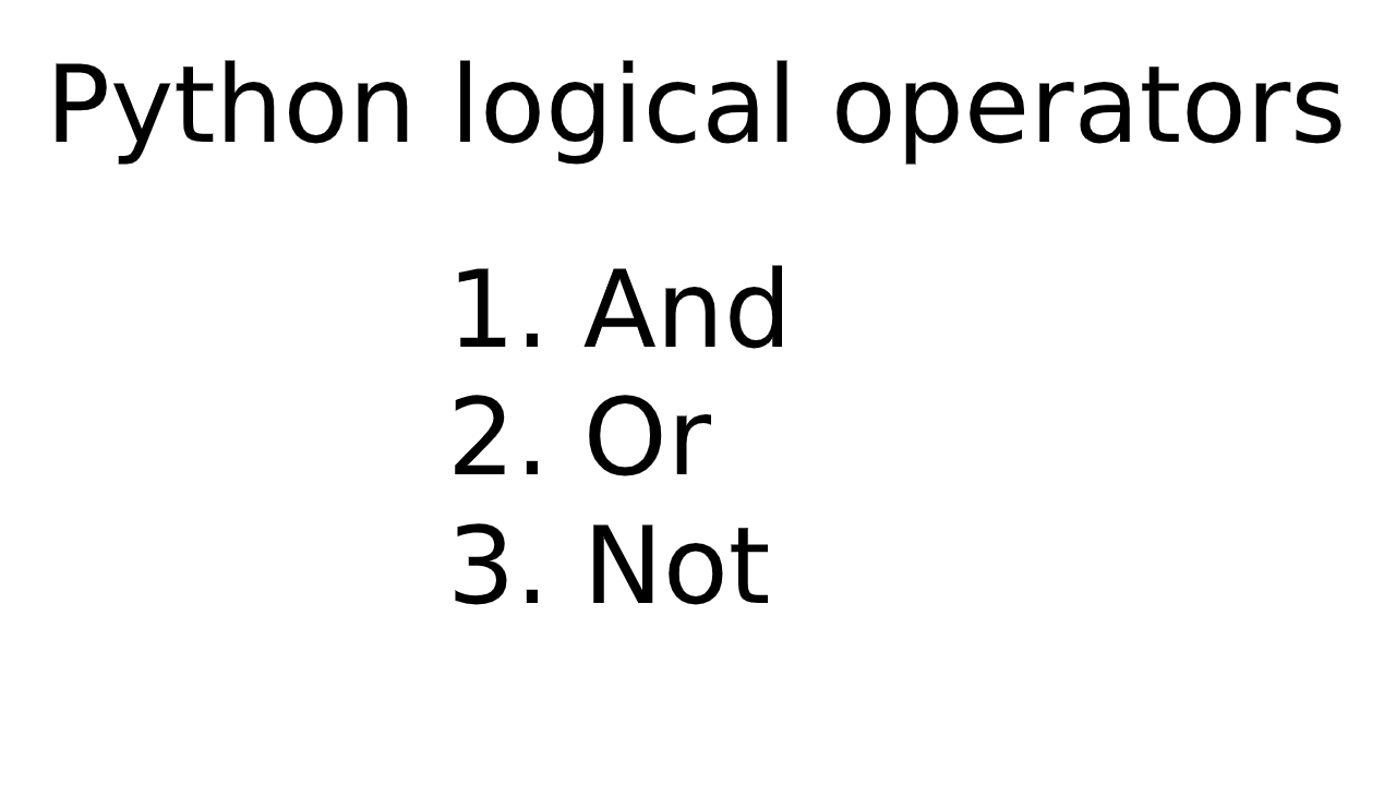 Python logical operators