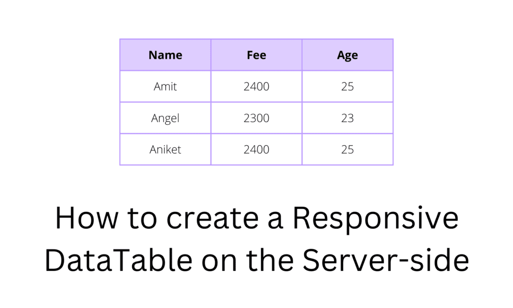 How to create a Responsive DataTable on the Server-side