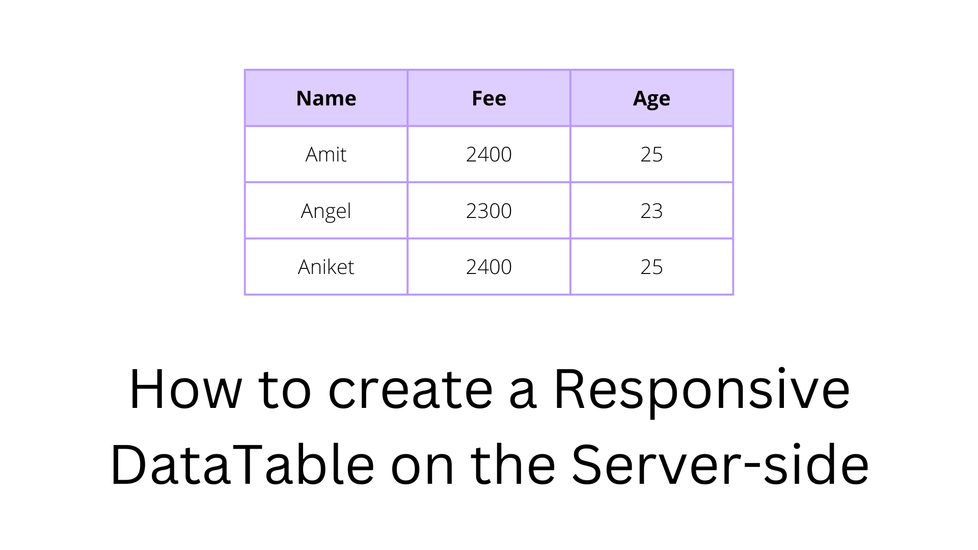 How to create a Responsive DataTable on the Server-side