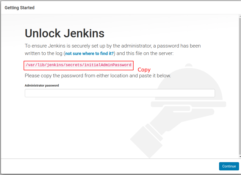 Unlock jenkins