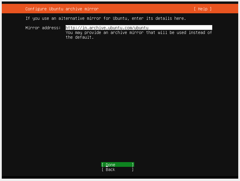 Configure ubuntu archive mirror