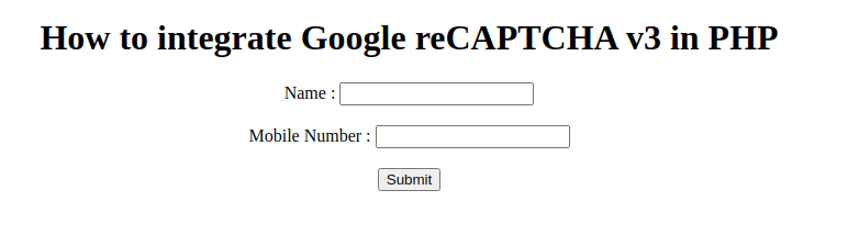 integrate Google reCAPTCHA v3