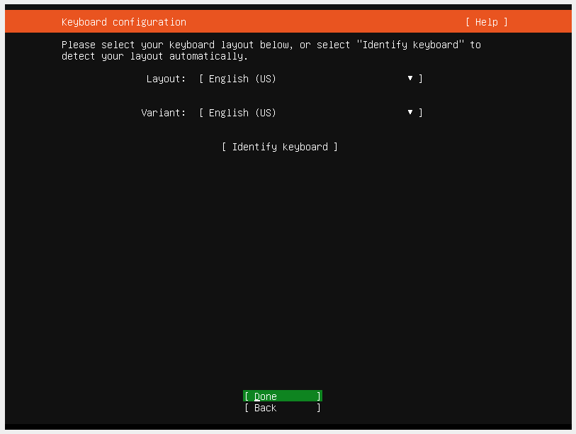 Keyboard configuration