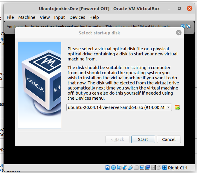 Select virtual optical disk file