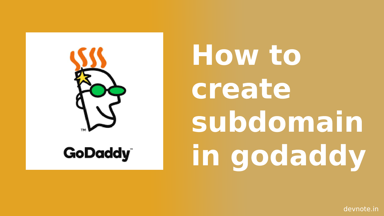 how to create subdomain in godaddy