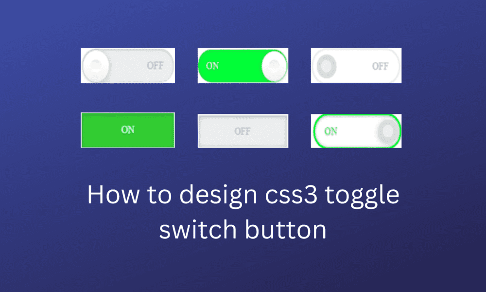 How to design css3 toggle switch button