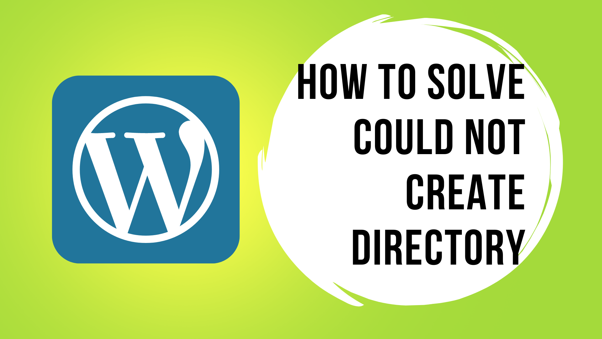 How to solve Could not create directory