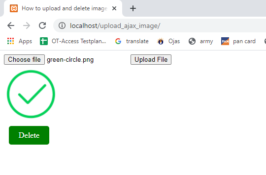 upload and delete image file