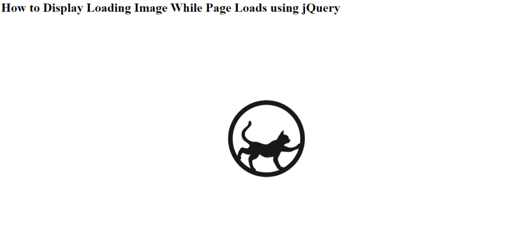 Display Loading Image While Page Loads using jQuery