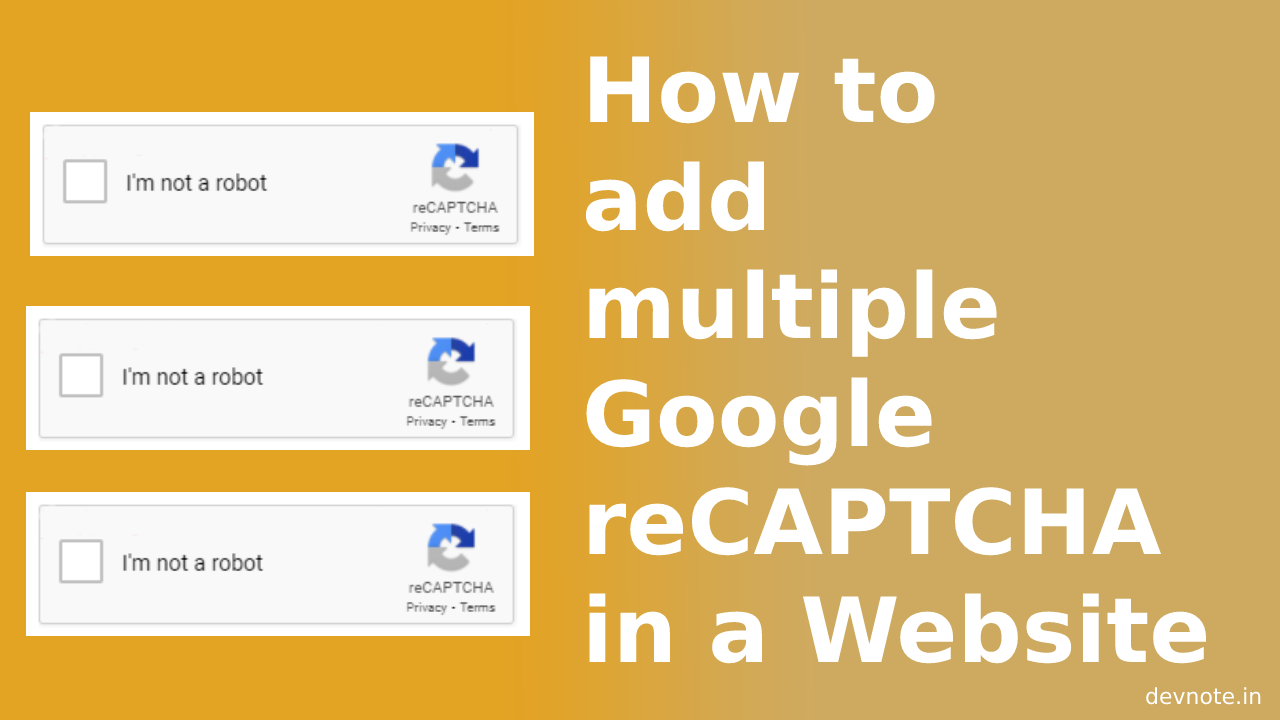 How to add multiple Google reCAPTCHA in a Website