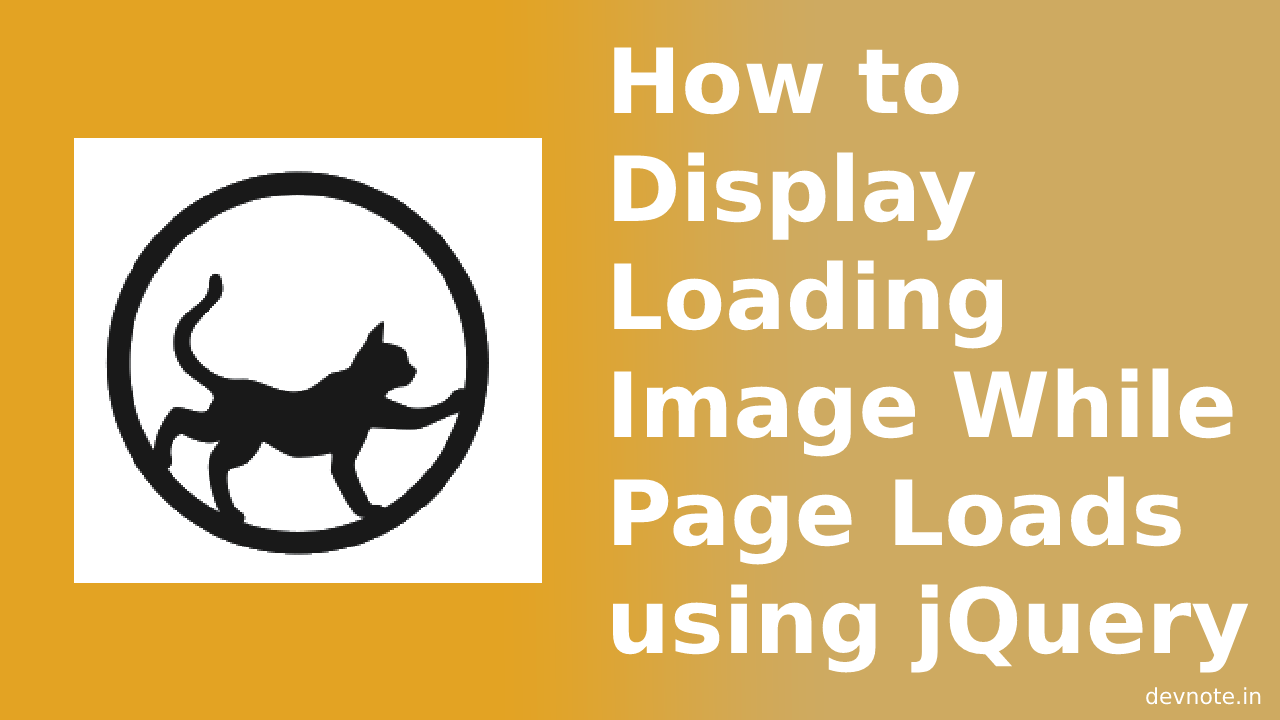 Display Loading Image While Page Loads using jQuery