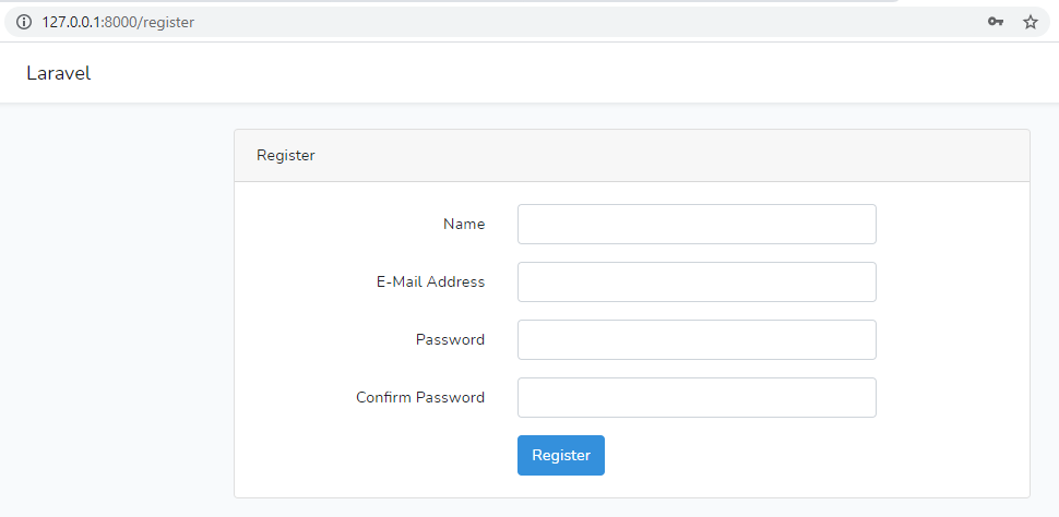 Laravel 8 authentication register