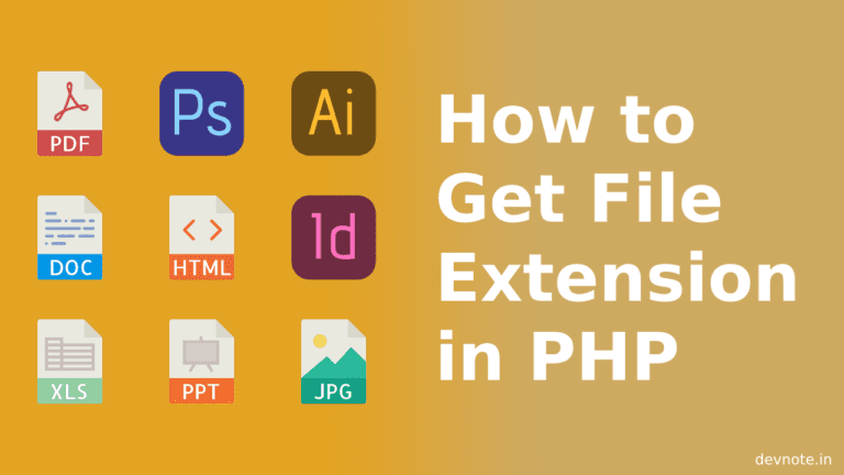 How To Get File Extension In PHP Devnote