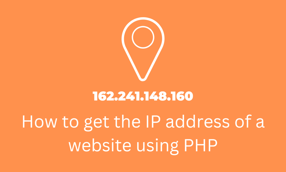 How to get the IP address of a website using PHP