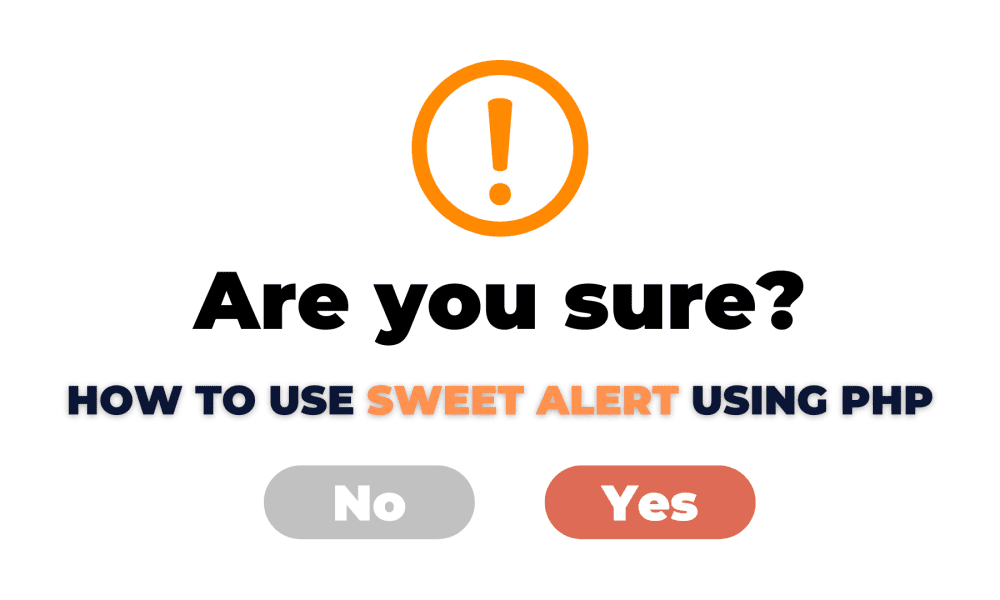 How to use sweet alert using PHP