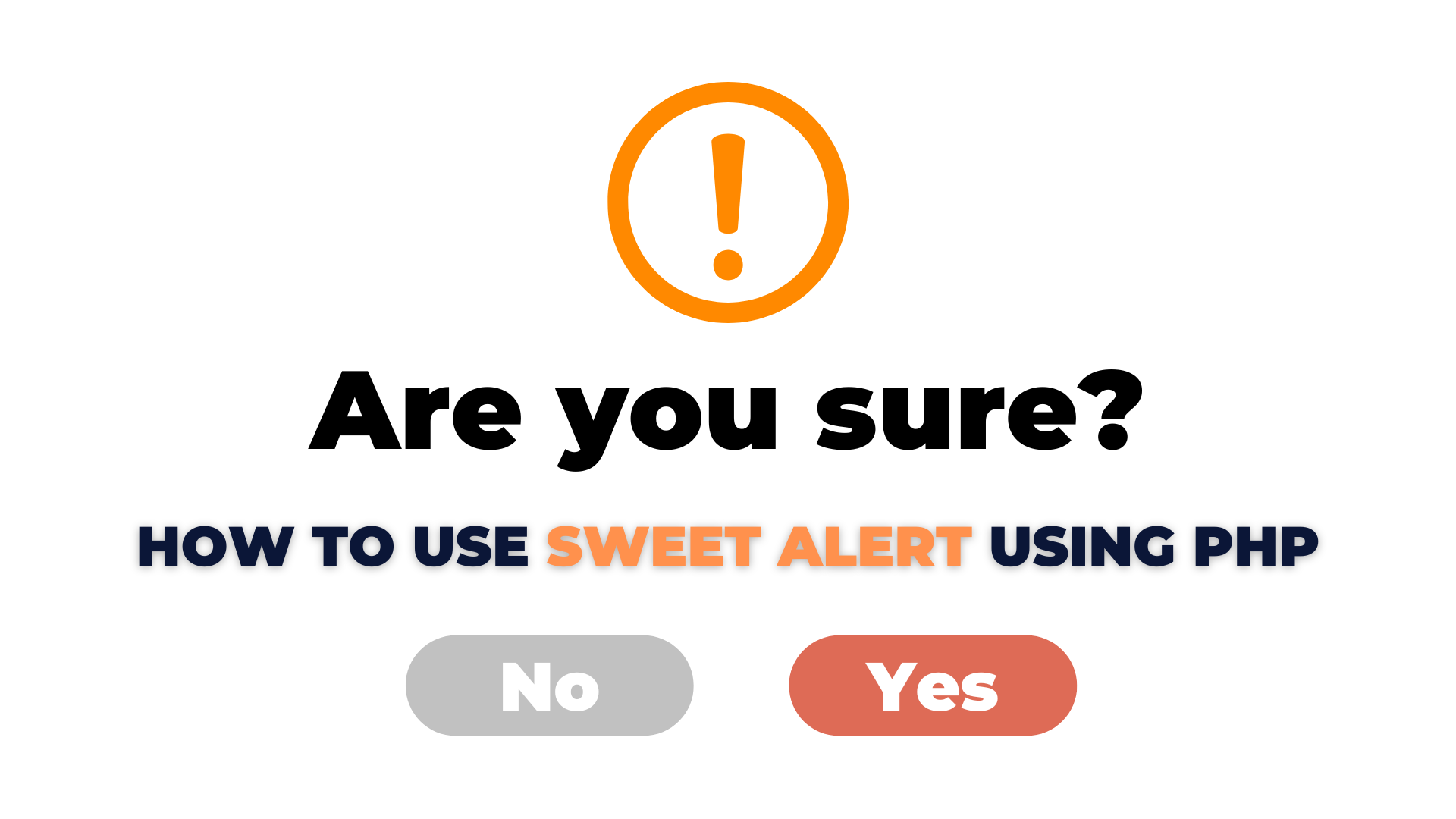How to use sweet alert using PHP - Devnote