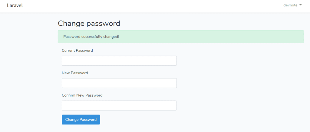 password successfully changes