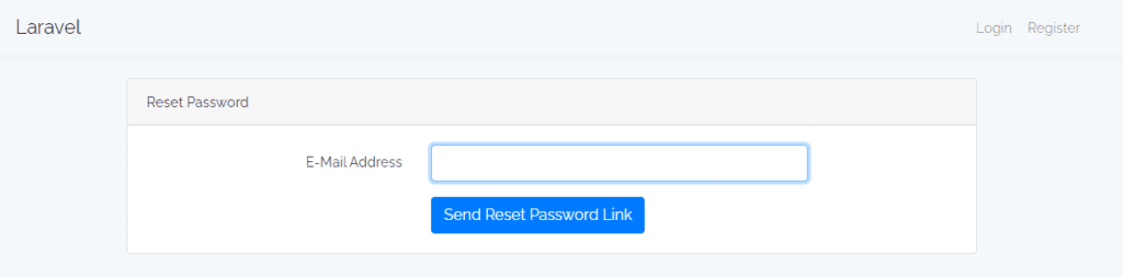 reset password