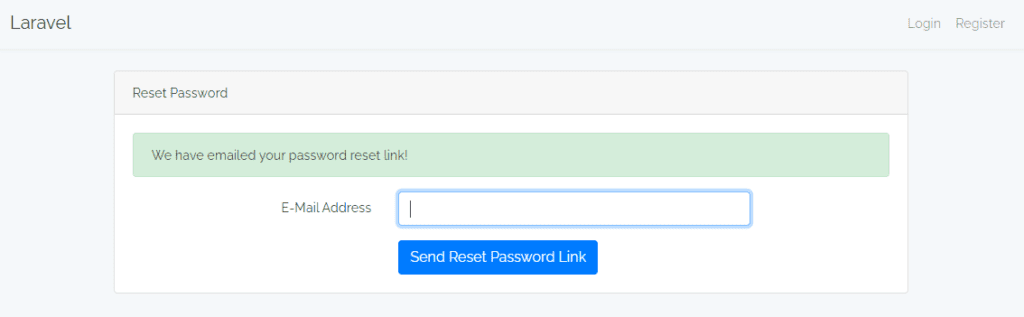reset password mail send