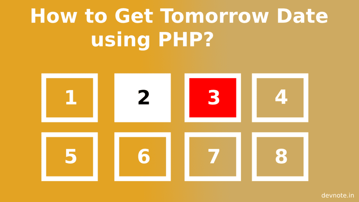 php date time tomorrow