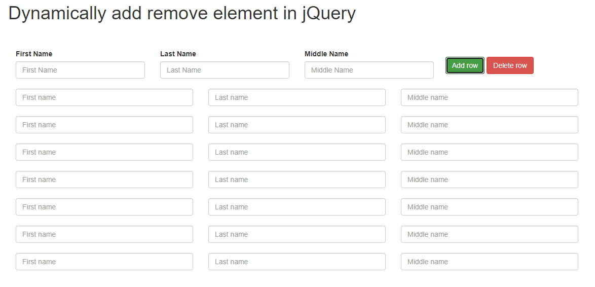 Html Remove Element Jquery