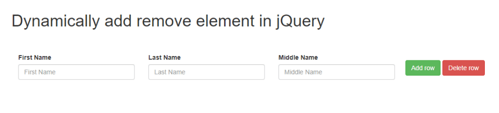 Dynamically Add Remove An Element In JQuery Devnote