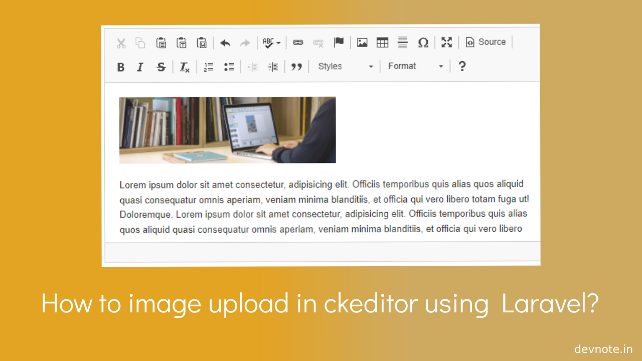 How to image upload in ckeditor using Laravel