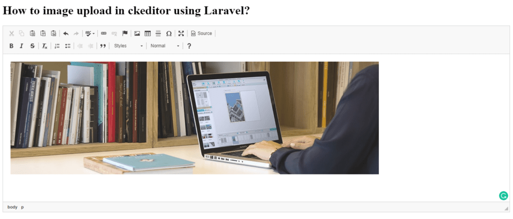 Image upload in ckeditor using laravel