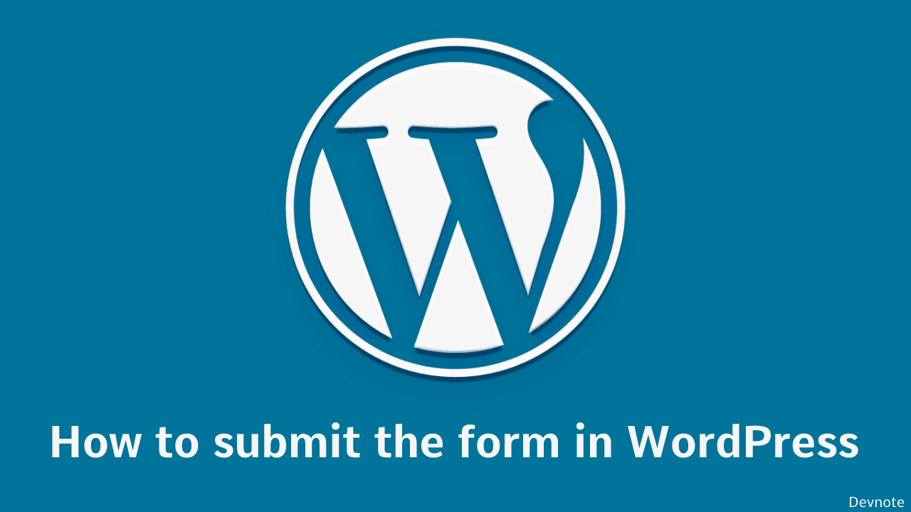 How to submit the form in WordPress