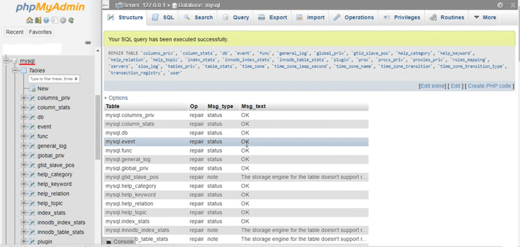 solve 1030 got error 176 read page with wrong checksum from storage engine aria