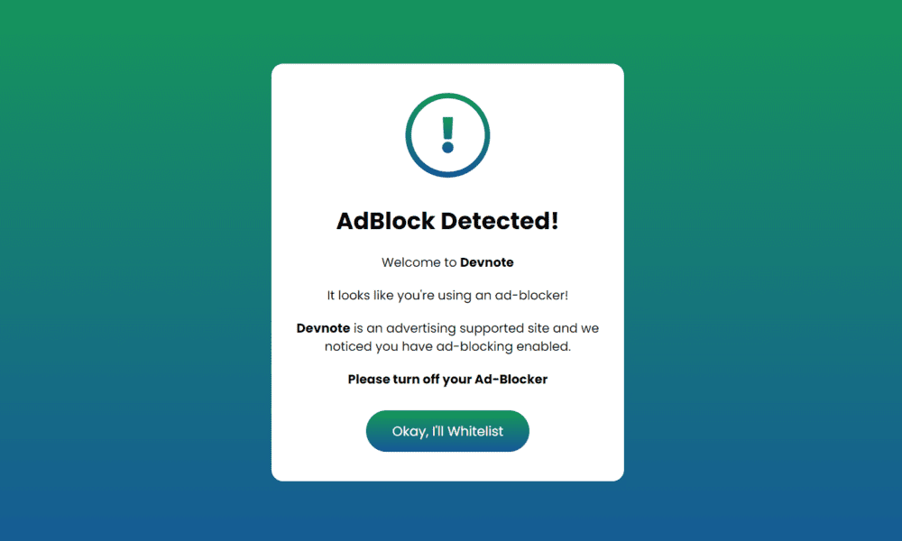 How to Detect AdBlock using HTML CSS & JavaScript