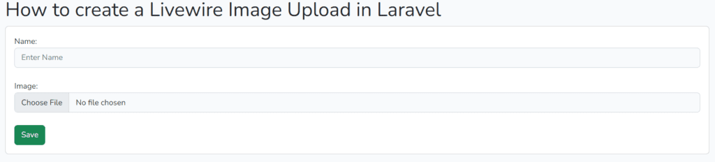 How to create a Livewire Image Upload in Laravel Preview