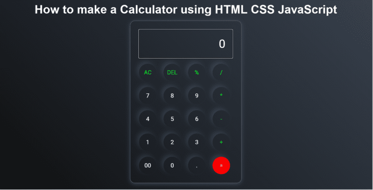 How to make a Calculator using HTML CSS JavaScript - Devnote