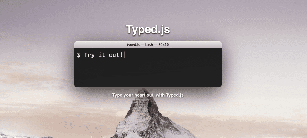 Javascript Animation Libraries TYPED.JS