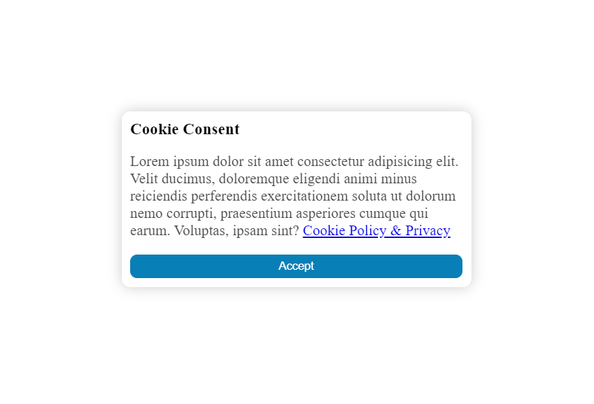 How to Create a Cookie Consent Popup in JavaScript output